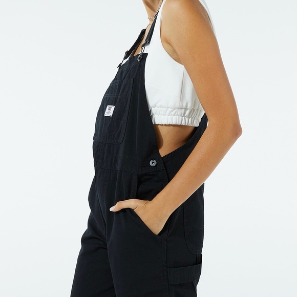 Vans Women's Black Denim Overalls - Classic Pocket Bib - Picture 2 of 7
